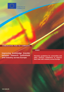 Improving knowledge transfer between research