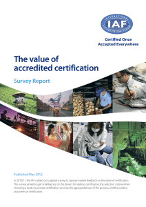 The value of accredited certification