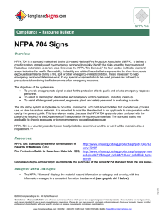 NFPA 704 Signs Compliance