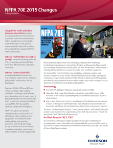 NFPA 70E Safety Bulletin