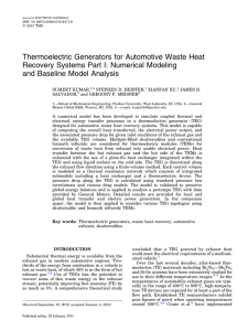Thermoelectric Generators for Automotive Waste