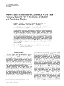 Thermoelectric Generators for Automotive Waste