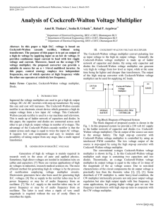 Analysis of Cockcroft-Walton Voltage Multiplier