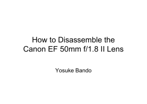 How to Disassemble the Canon EF 50mm f/1.8 II Lens