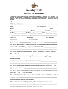 franchise application form