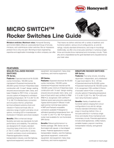 MICRO SWITCH™ Rocker Switches Line Guide