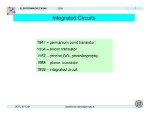 Integrated Circuits - VGTU Elektronikos fakultetas
