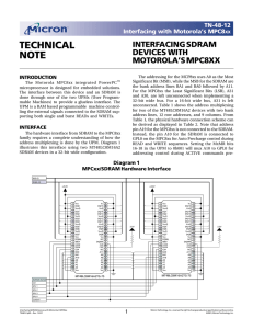 TN-48-12: Interfacing SDRAM Devices with Motorola`s