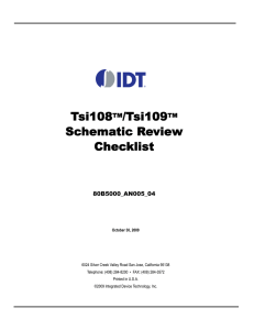 Tsi108/Tsi109 Schematic Review Checklist