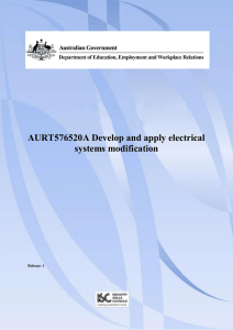 AURT576520A Develop and apply electrical systems modification