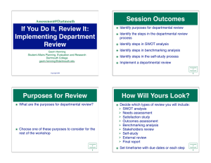 If You Do It, Review It: Implementing Department Review Session