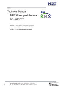 Technical Manual MDT Glass push buttons