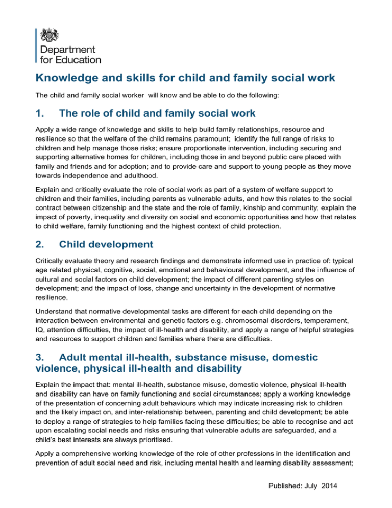 child and family social worker