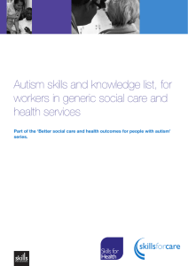 Autism skills and knowledge list