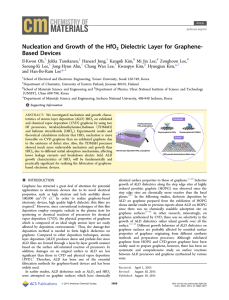 Nucleation and Growth of the HfO2 Dielectric Layer for Graphene