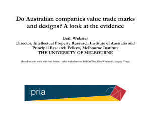 Do Australian companies value trade marks and designs? A