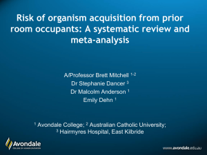 Risk of organism acquisition from prior room occupants: A