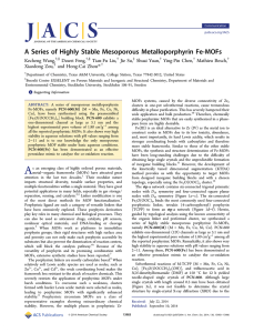 A Series of Highly Stable Mesoporous Metalloporphyrin Fe-MOFs