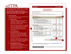 Interpreting Your edTPA Score Profile