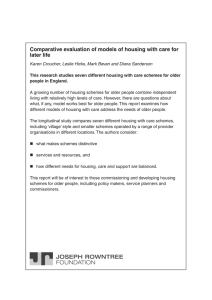 Comparative evaluation of models of housing with care for later life