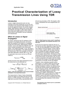 Tektronix: Practical Characterization of Lossy Transmission Lines
