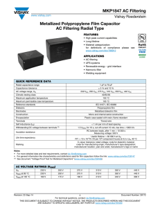 MKP1847 AC Capacitors Datasheet