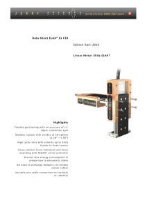 Data Sheet ELAX® Ex F20 Edition April 2016 Linear Motor Slide