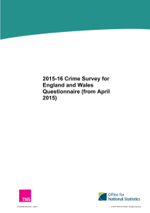 Crime Survey for England and Wales 2015