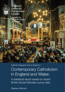 Contemporary Catholicism in England and Wales