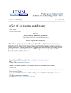 Effect of Tire Pressure on Efficiency - Scholar Commons