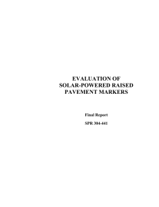 evaluation of solar-powered raised pavement markers