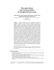 Wave optics theory and 3-D deconvolution