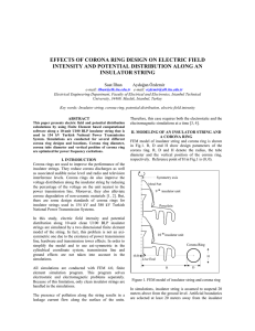 effects of corona ring design on electric field intensity and