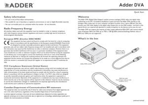 Manual - Adder Technology