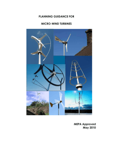 Policy Guidance on Micro Wind turbines MEPA Approved May 2010
