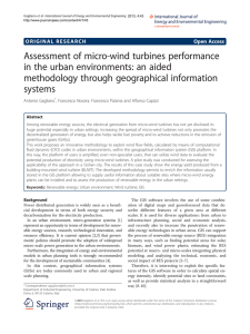 Assessment of micro-wind turbines performance in the urban