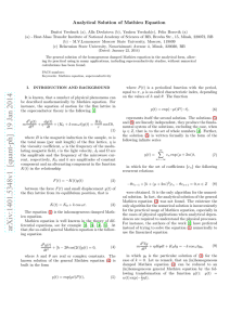 Analytical Solution of Mathieu Equation