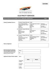 CITY OF CAPE TOWN ELECTRICITY SERVICES