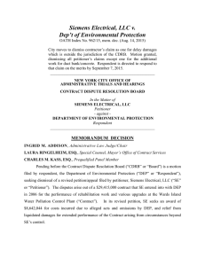 Siemens Electrical, LLC v. Dep`t of Environmental Protection