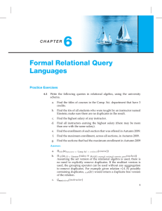 Formal Relational Query Languages