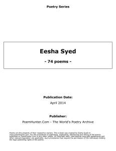 Eesha Syed - PoemHunter.com