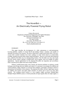 The HoverBot C An Electrically Powered Flying Robot