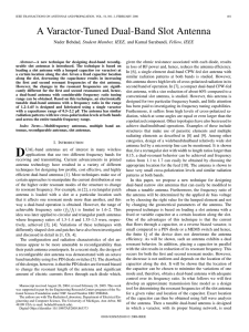 A Varactor-Tuned Dual-Band Slot Antenna - EECS