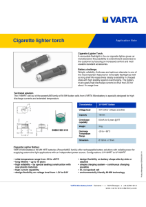 Cigarette lighter torch