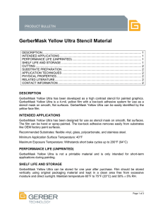GerberMask Yellow Ultra Stencil Material