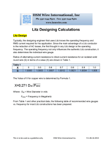 Litz Designing Calculations