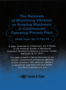 The Rational of Monitoring Vibration and Rotating Machinery in