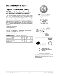 DTA114EM3T5G Series Digital Transistors (BRT)