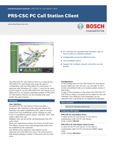 PRS‑CSC PC Call Station Client