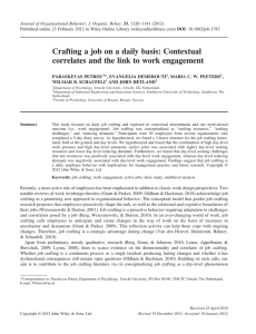Crafting a job on a daily basis: Contextual correlates and the link to
